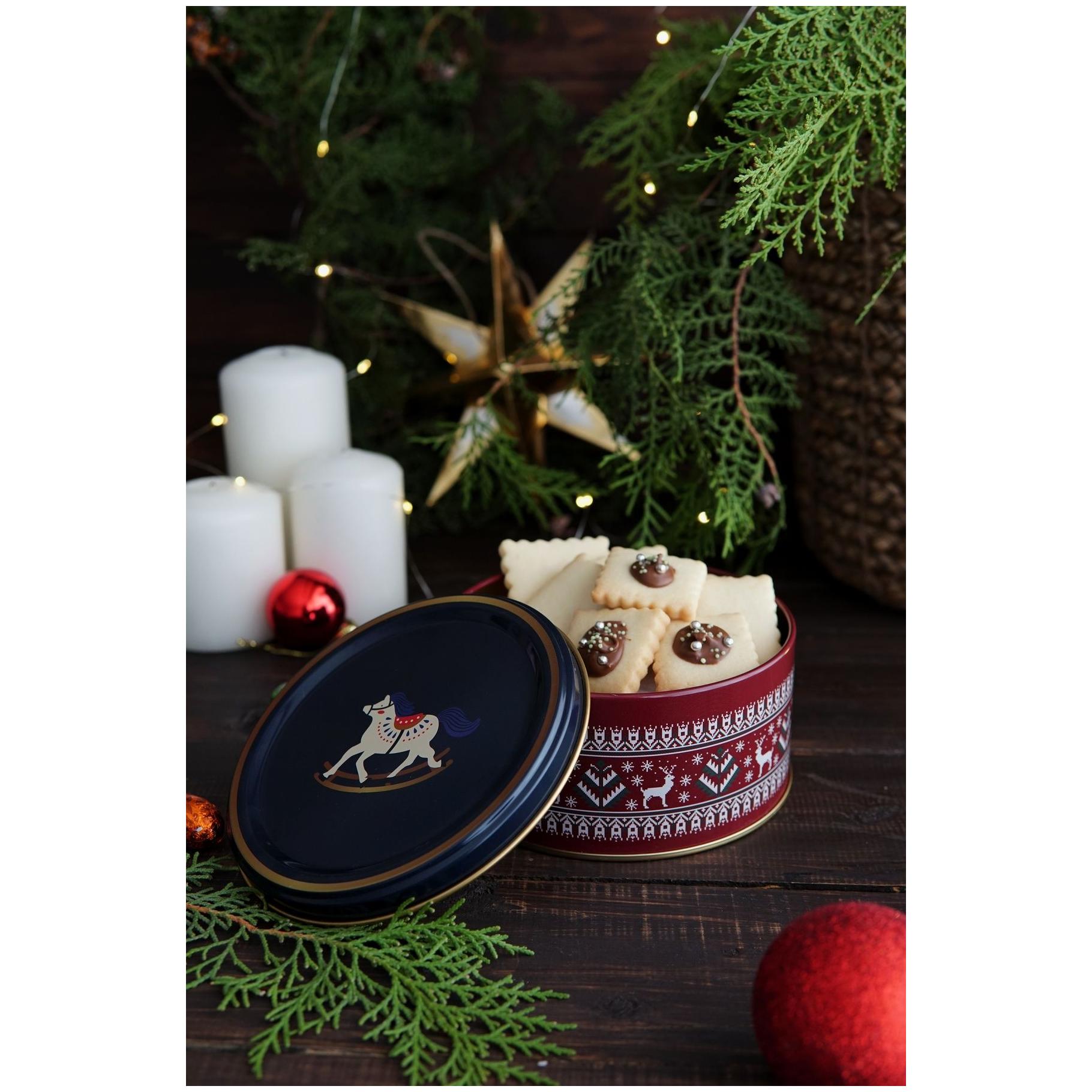 Round box Square box and Tray  ( Set of 3) for christmas  158x158x80 -Ø140x70 mm - Ø315mm Young Soldier Valentine And New Year Design