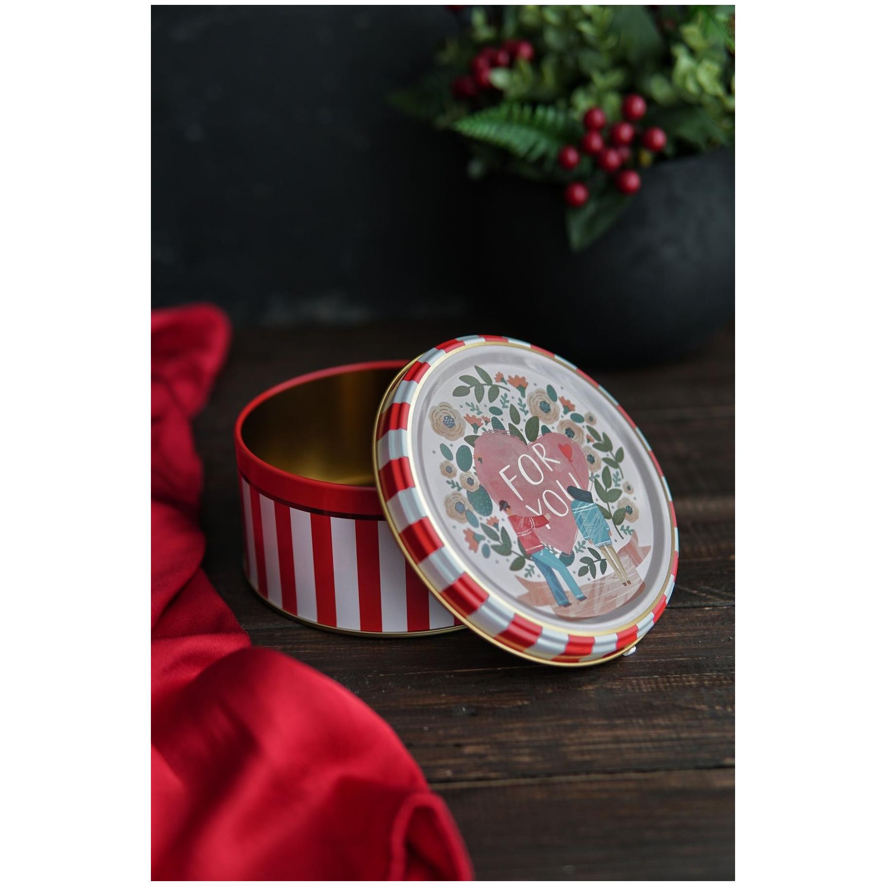Round box Square box and Tray  ( Set of 3) for christmas  158x158x80 -Ø140x70 mm - Ø315mm Love Letter Valentine And New Year Design