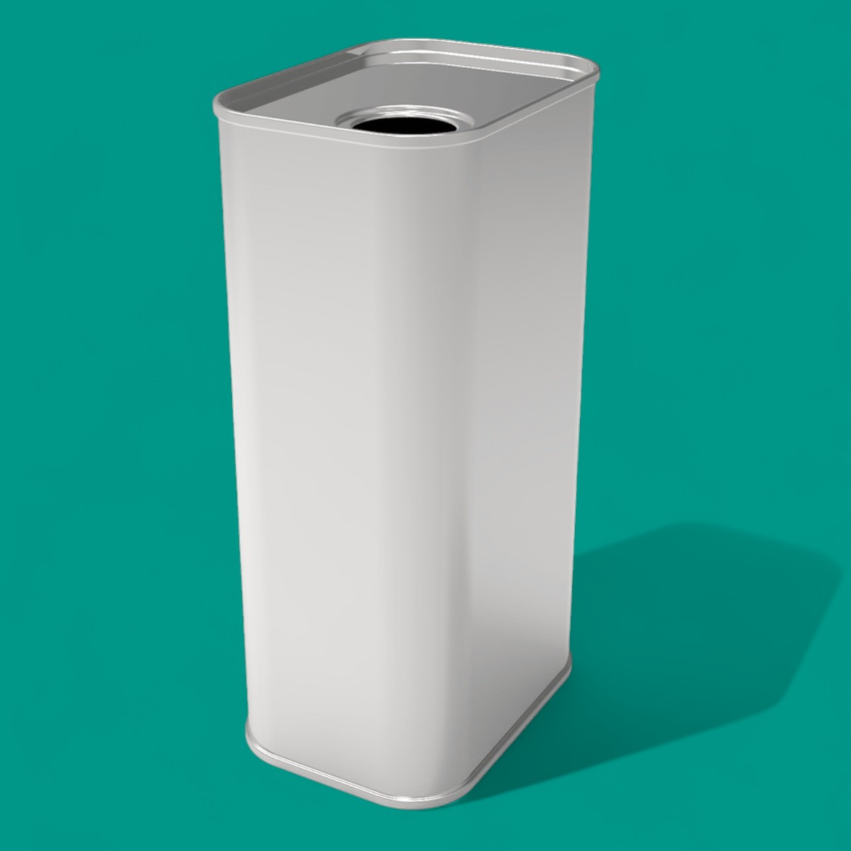 Rectangle Tin Can 1 lt Olive Oil Metal Can dia 67 x 93 mm x H184 mm 1 lt  