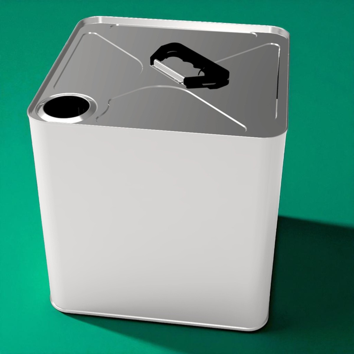 Square Tin Can 12 lt Adhesive Metal Container dia 232 x 232 mm x H230 mm 12 lt  