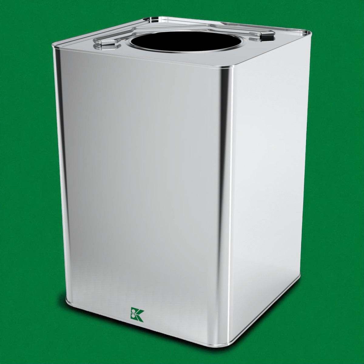 Square Tin Can 10 lt Margarine Metal Container 198 x 198 x 293 mm 10 lt  