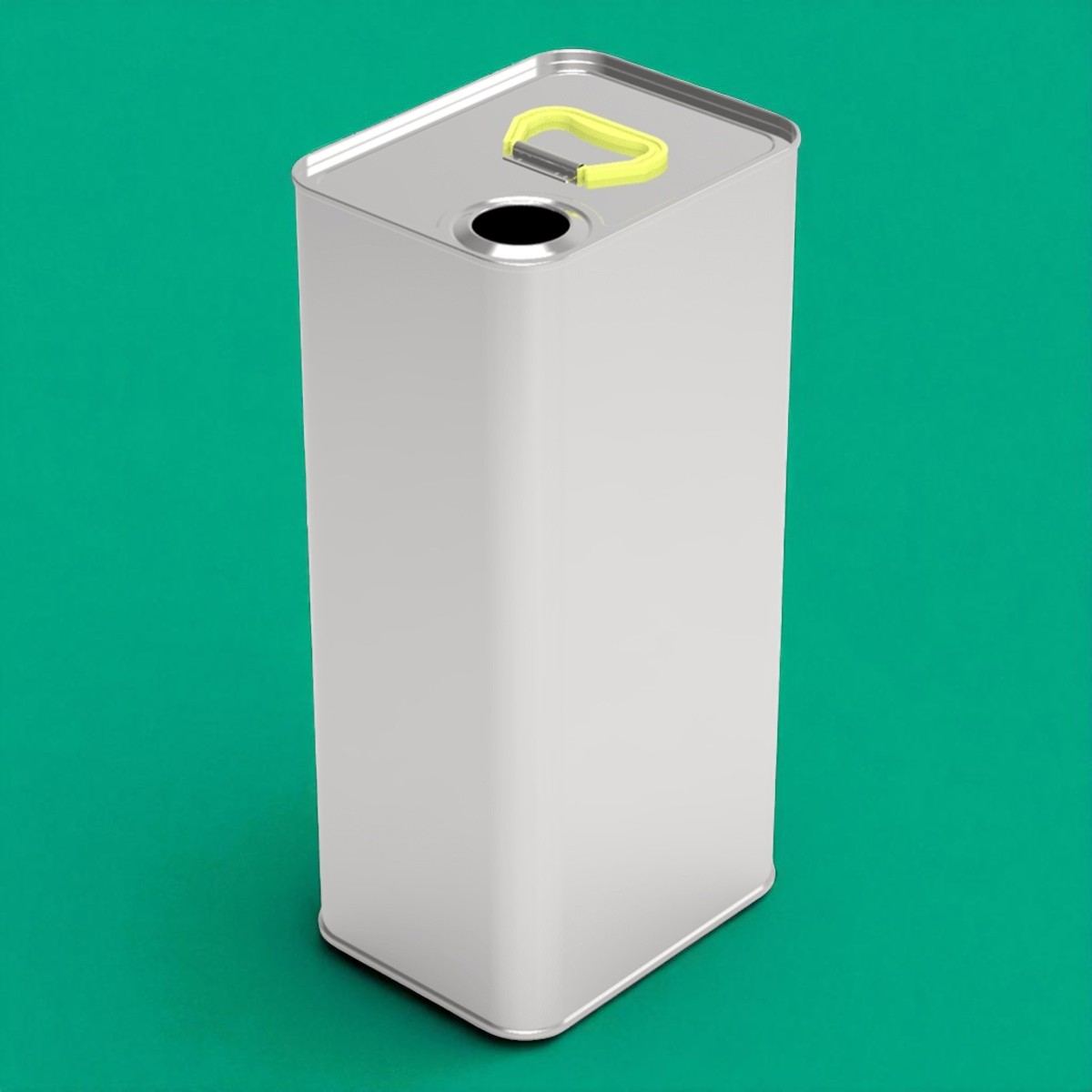Rectangle Tin Can 5 Liter Oil Metal Container dia 116 x 150 mm x H306 mm 5 lt  