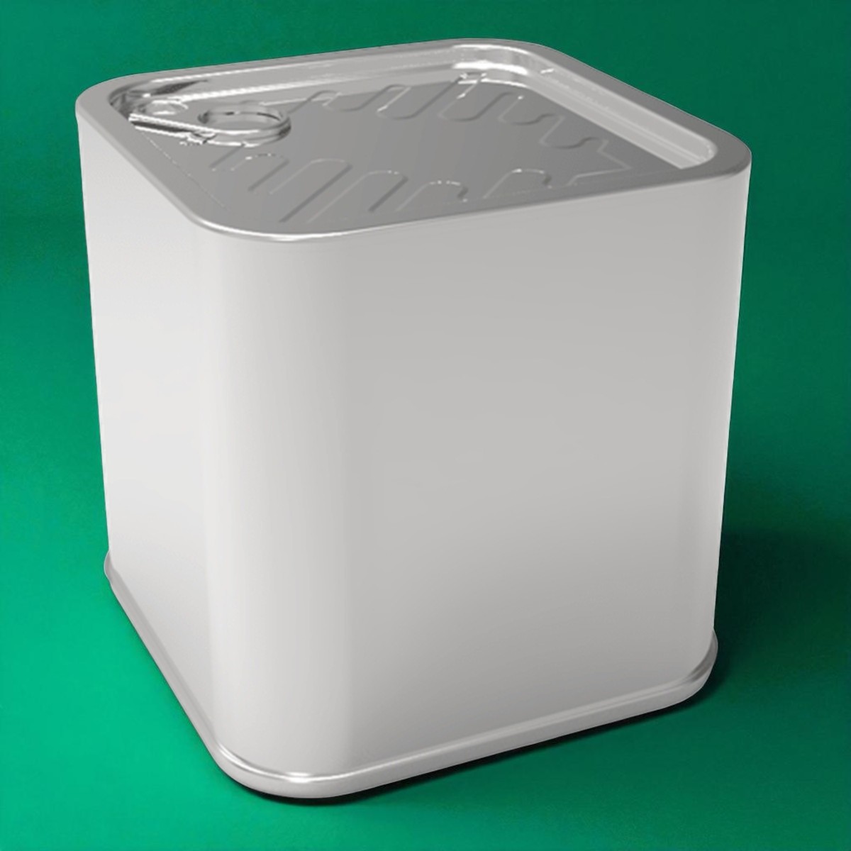 Square Tin Can 500 ml Cream Butter Tin dia 87 x 87 mm x H75 mm Easy Open Lid 0.5 lt  Easy Open Lid