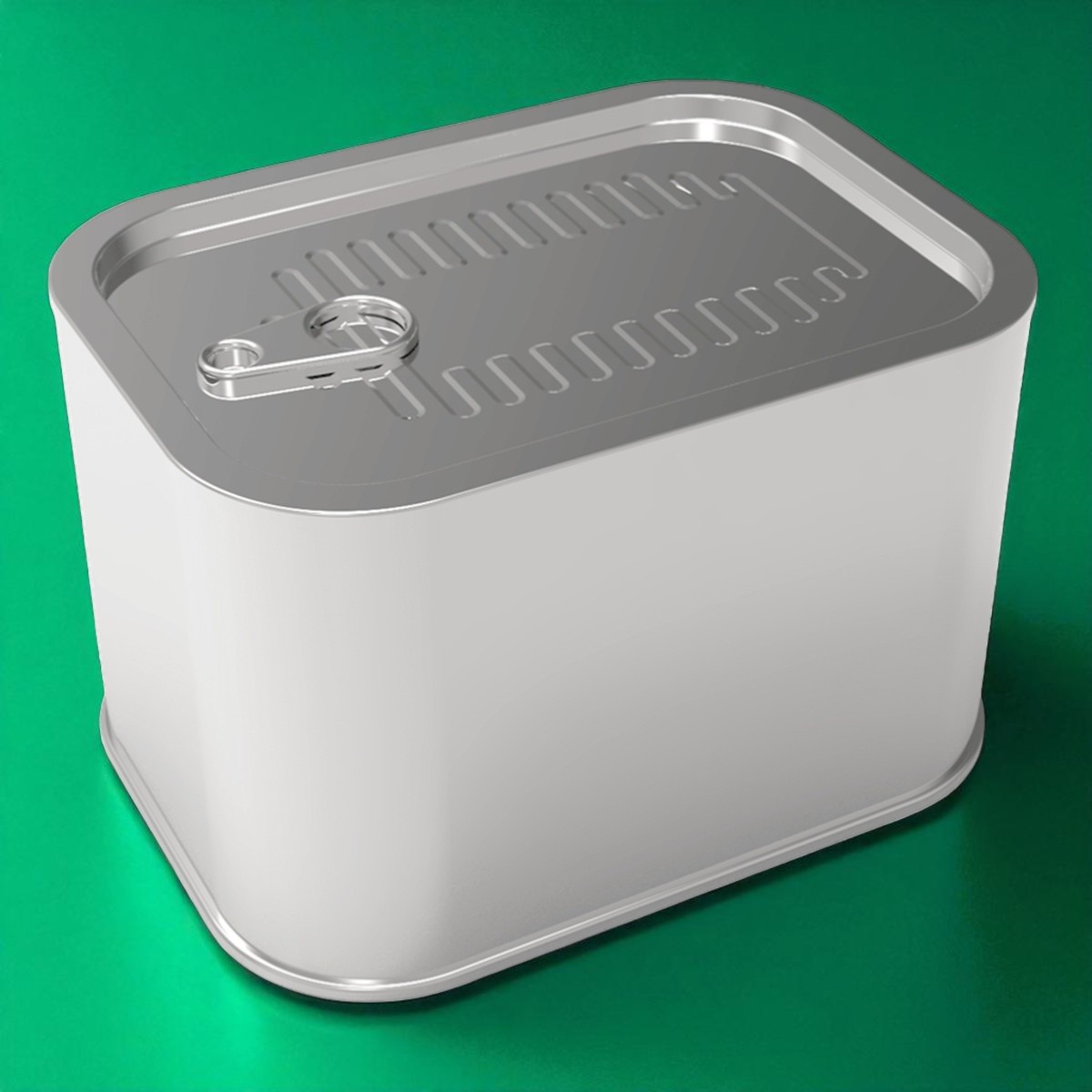 Rectangle Tin Can Olive Metal Container dia 76 x 105 mm x H79 mm Easy Open Lid 0.5 lt  