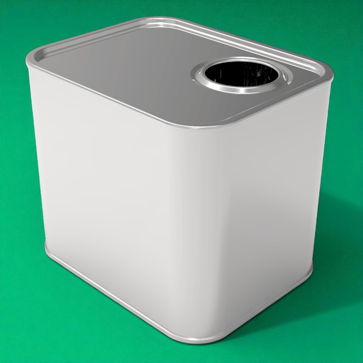 Rectangle Tin Can 2 lt Cream and vegetable Oil Tin Can dia 116 x 150 mm x H125 mm 2 lt  