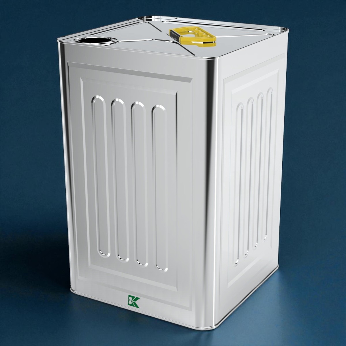 Square Tin Can 18 lt Cream Butter Tin dia 232 x 232 mm x H350 mm 18 lt  