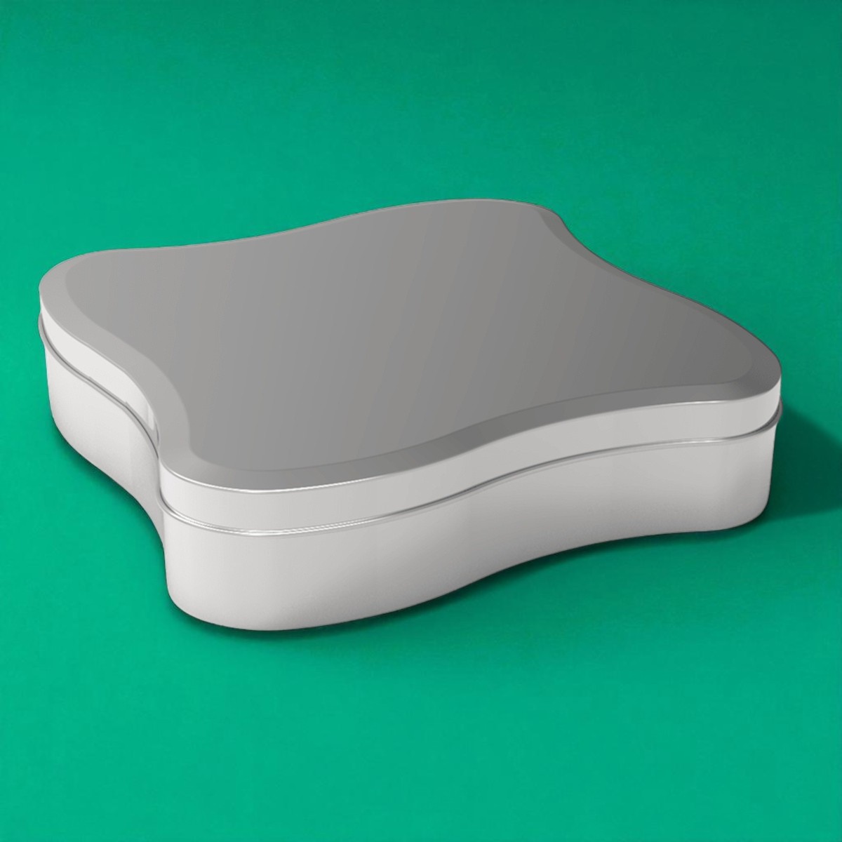 Custom Shape Tin Can 2.5 lt Pinwheel Delight Turkish Delight &amp; Chocolate Metal Tin Box 233 x 233 mm x H50 mm 2.50 lt  Slip Lid