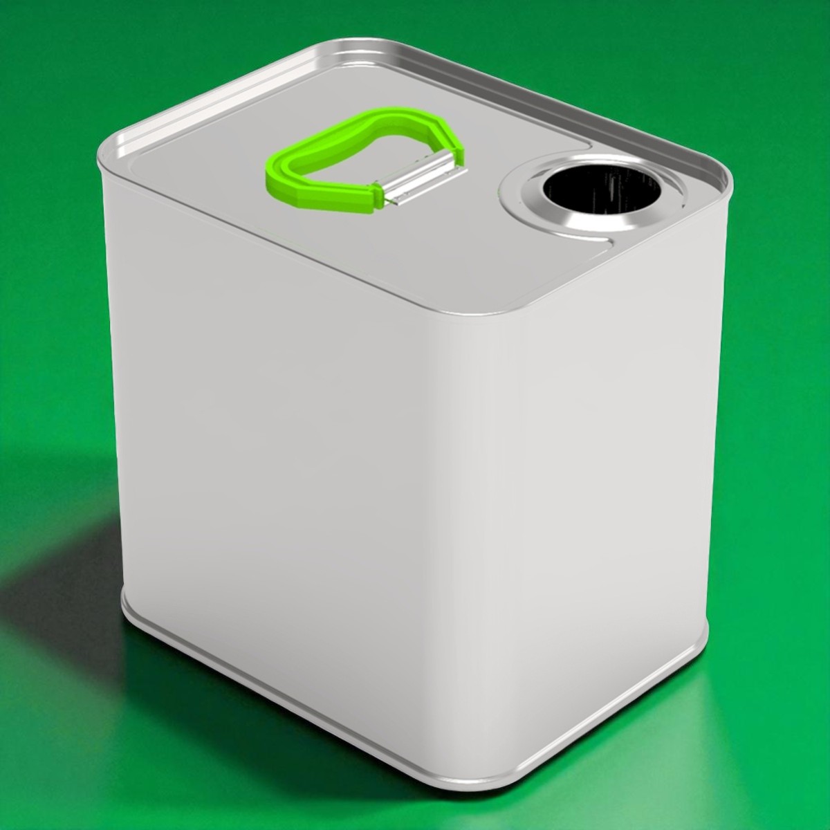 Rectangle Tin Can 2.5 lt Olive Oil Can dia 116 x 150 mm x H145 mm 2.50 lt  