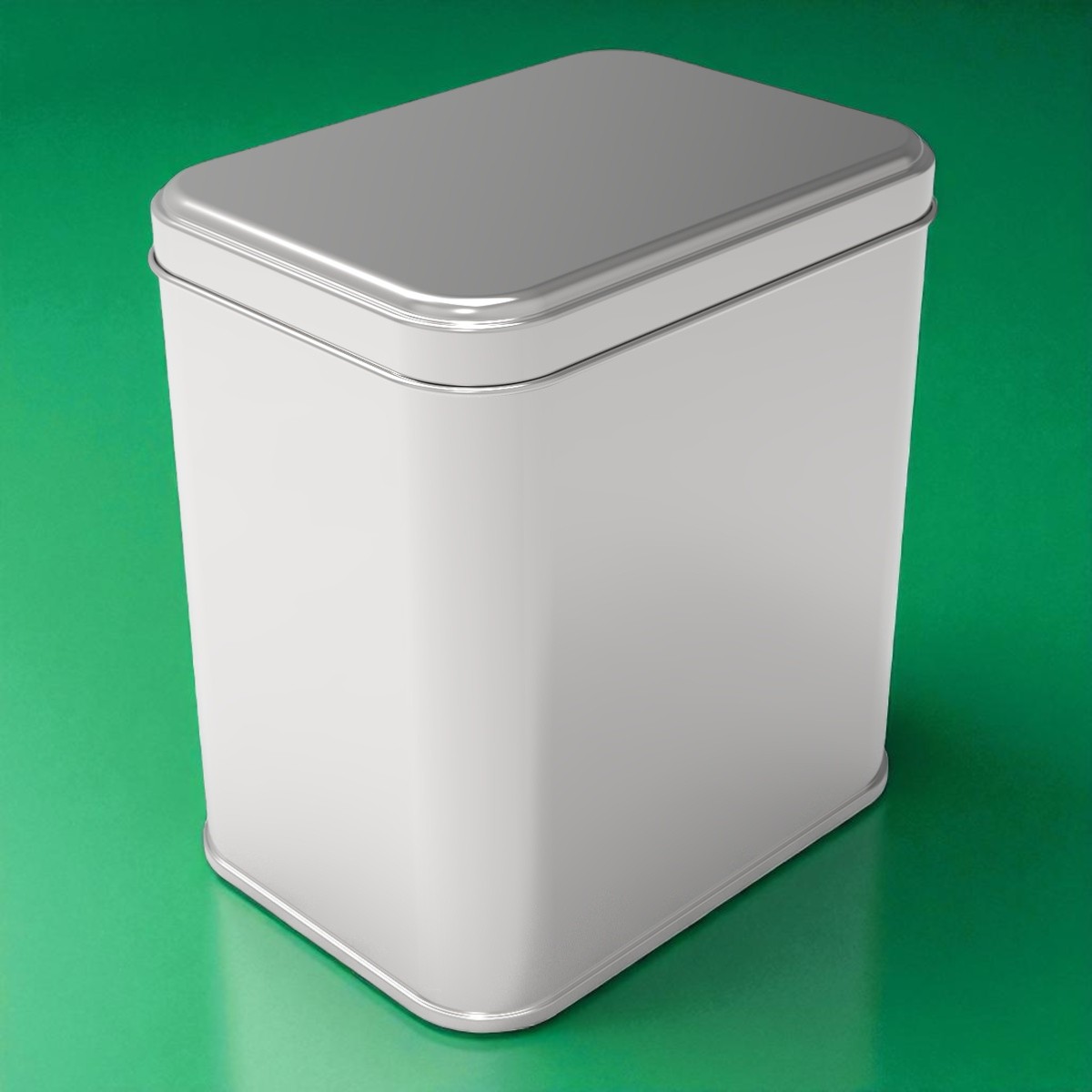 Rectangle Tin Can 1 lt Tea Coffee and Hot Drinks Box  80 x 120 mm x H120 mm 1 lt  