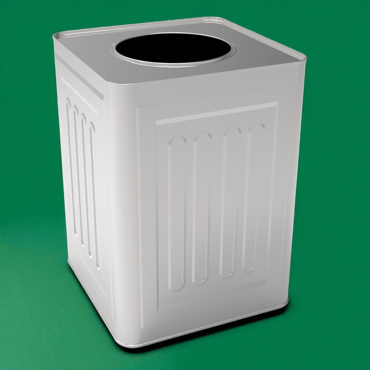 Square Tin Can 14 lt Tahini Molasses and Jam Metal Container 232 x 232 mm x H270 mm 14 lt  