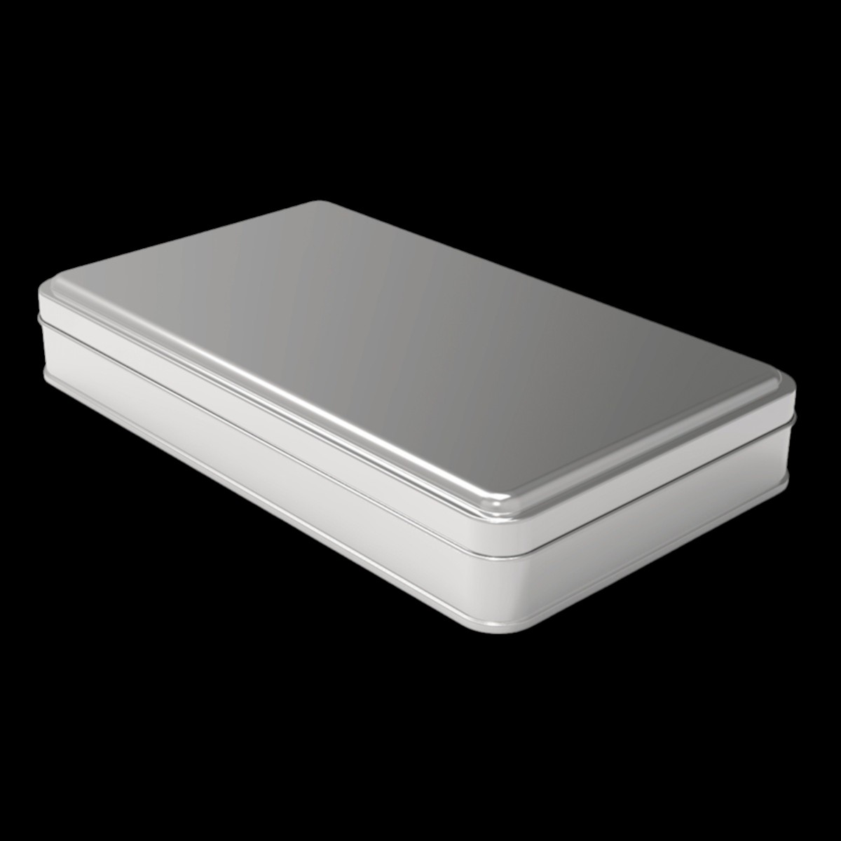 Rectangle Tin Can 1 lt Halva Metal Container 140 x 240 mm x H36 mm 1 lt  Slip Lid