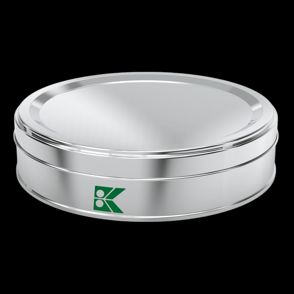 Round Tin Box Halva Metal Container dia 175 x H36 mm 0.8 lt  