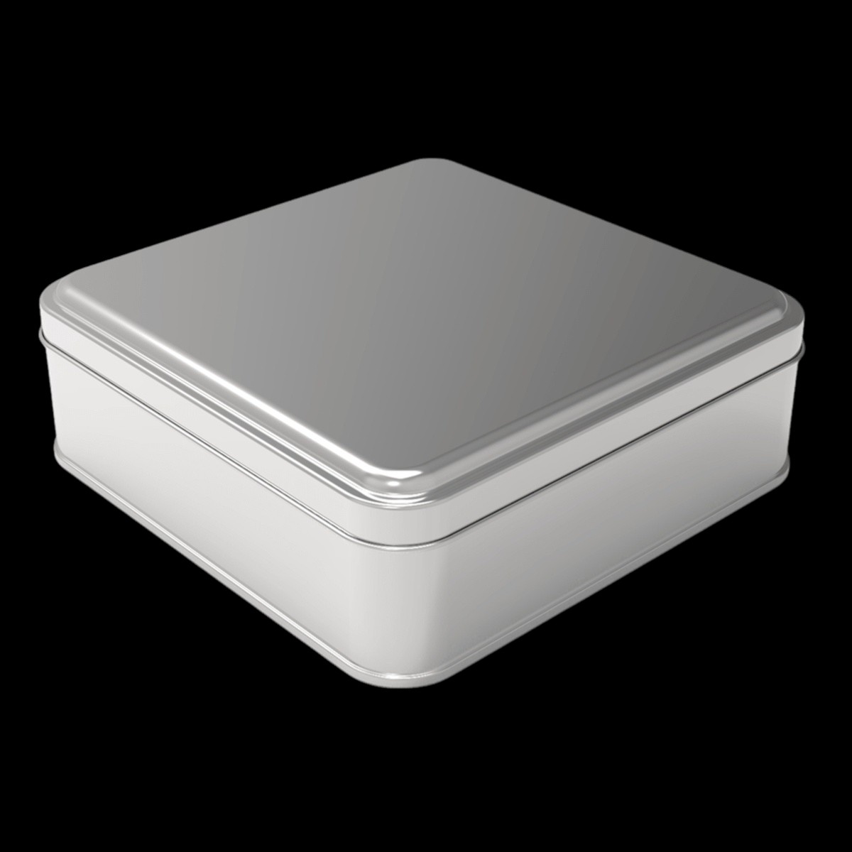 Square Tin Can 1 lt Nuts Regional Flavors Box 158x158x43 mm 1 lt  Slip Lid