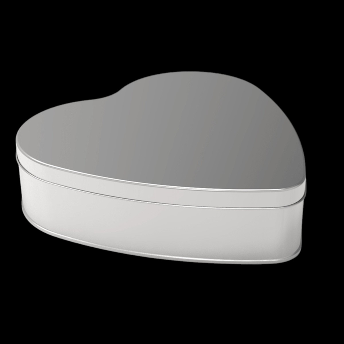 Custom Shape Heart Shape Tin Box 2.5 lt Heart shape Cosmetic Box 233x233 x H61 mm 3 lt  