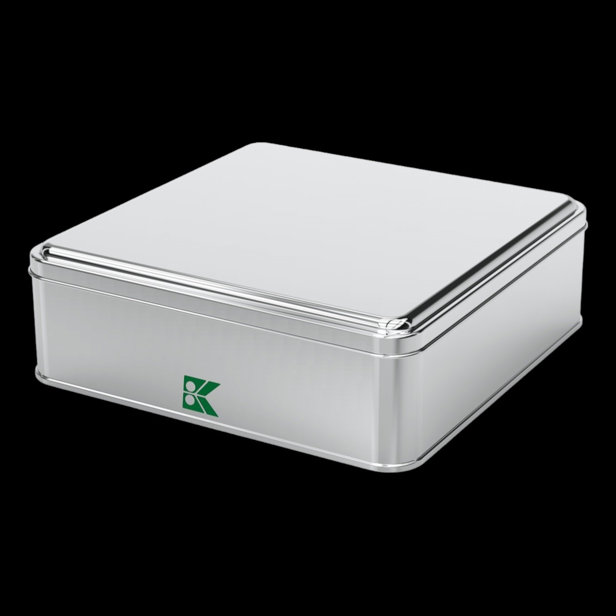 Square Tin Can 2.5 lt Nuts Regional Flavors Box 198x198x60 mm 2.50 lt  Slip Lid