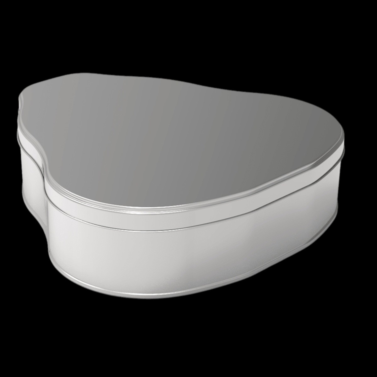 Custom Shape Pear-shaped Tin Box 3.5 lt Pear-shaped Turkish Delight Chocolate Box 260 x 240 mm x H62 mm 3.50 lt  Slip Lid