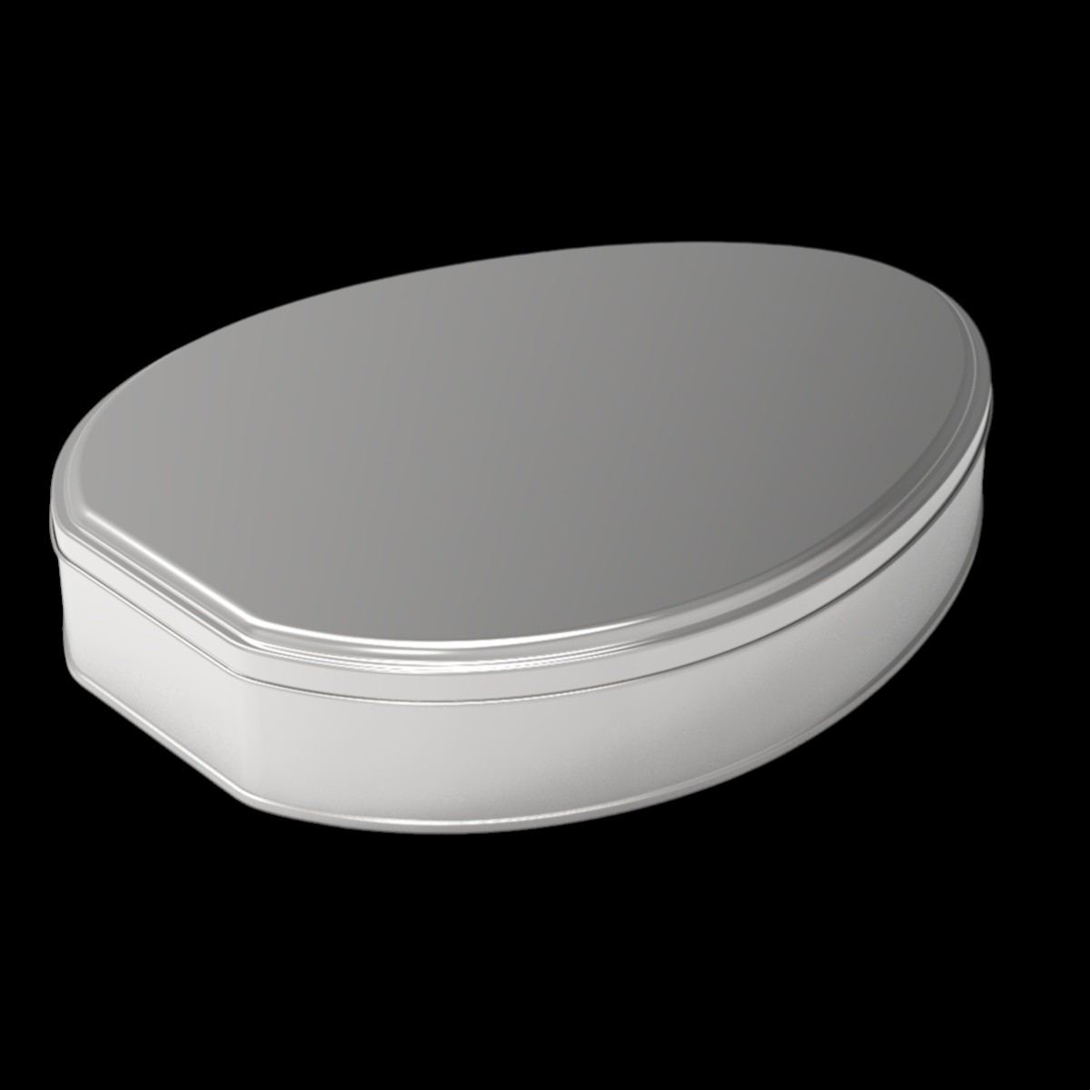 Custom Shape Egg Shaped Tin Box 3.5 lt Egg Shapet metal box for Candy and chocolate  312 x 243 mm x H50 mm 3 lt  Slip Lid