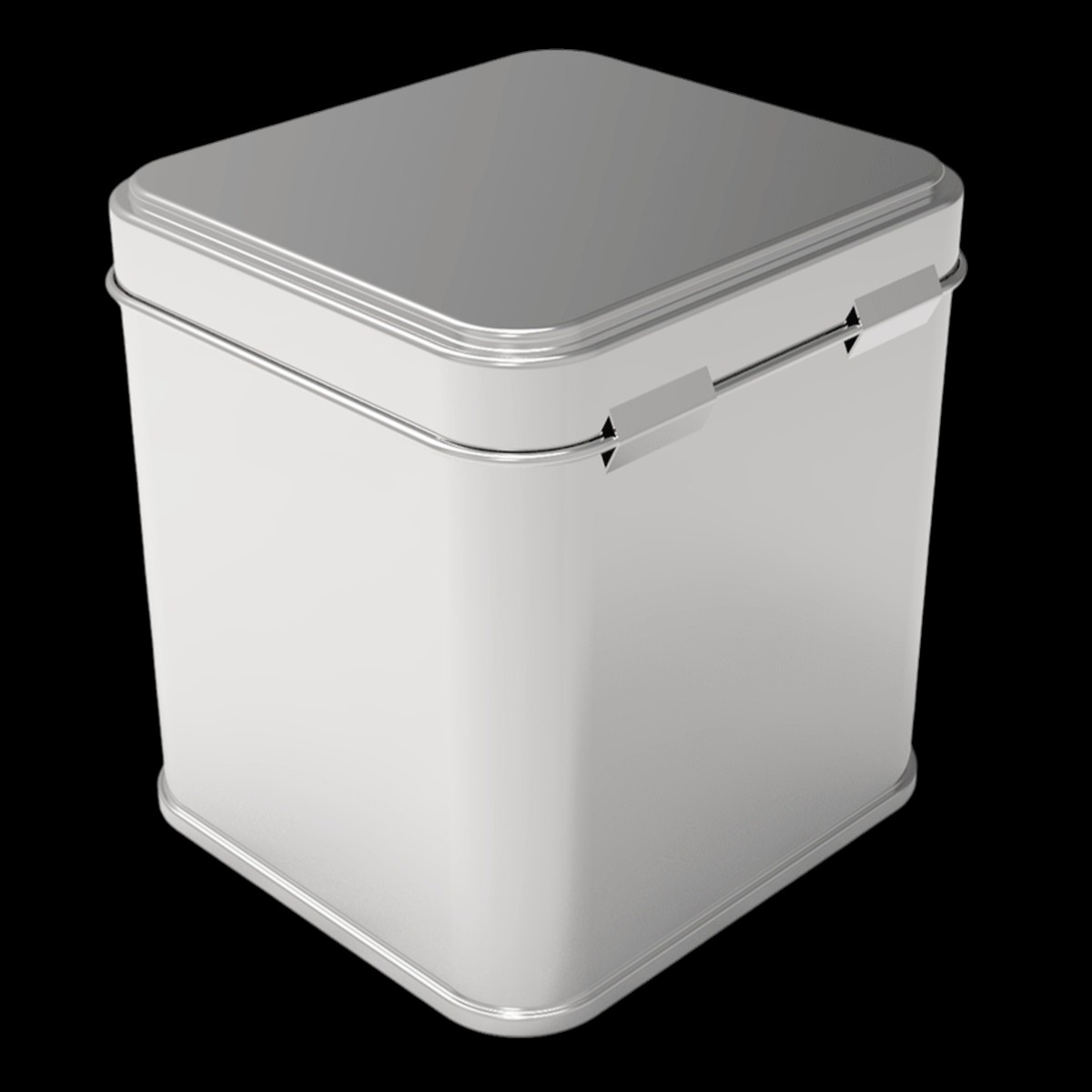 Square Tin Box 500 ml Agricultural Tin Metal Container 75 x 75 x 102 mm 0.5 lt  Slip Lid