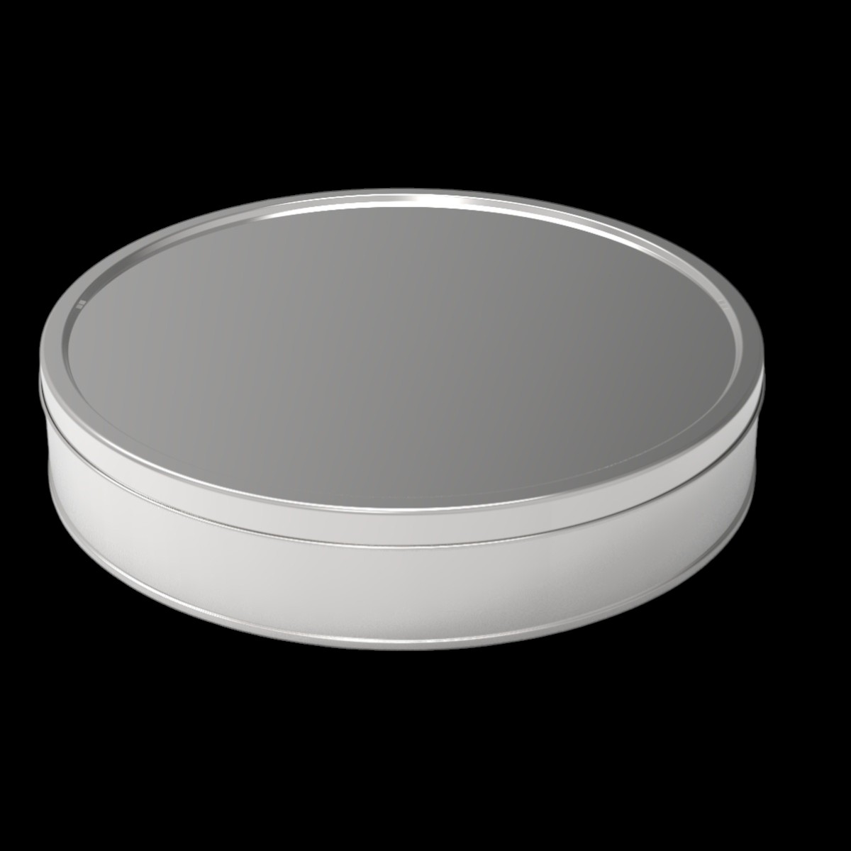 Round Tin Box Cookie Metal Container dia 250 x H60 mm 3 lt  Slip Lid