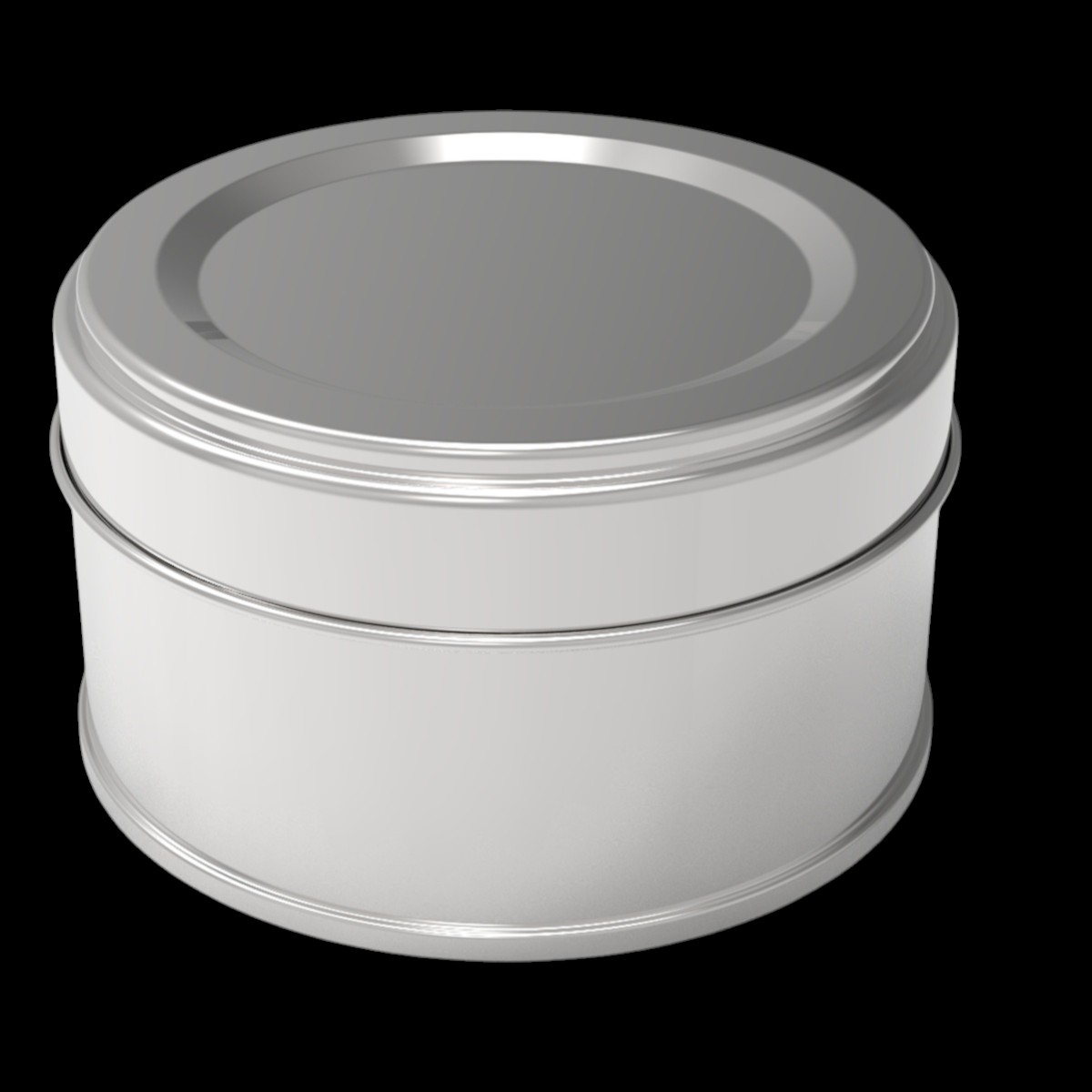 Round Tin Box Candle Metal Container dia 73 x H45 mm 0.25 lt  Seamless Tin Box