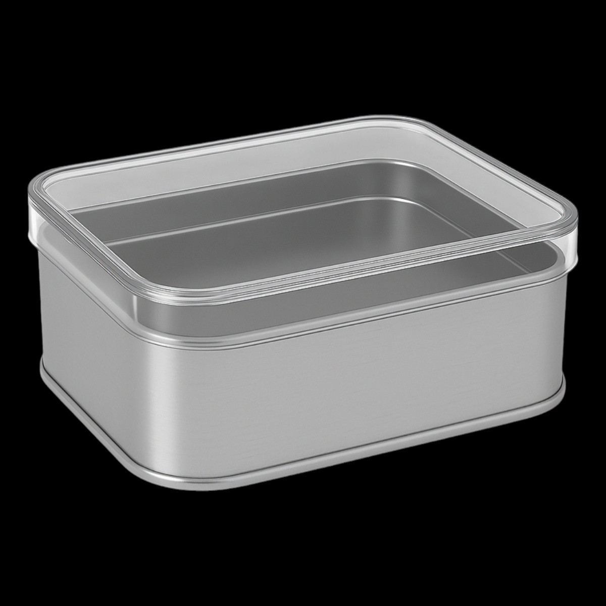 Rectangle Tin Can 250 ml Baklava Sweet Treats Box 75 x 100 x 37 mm 0.25 lt  Slip Lid