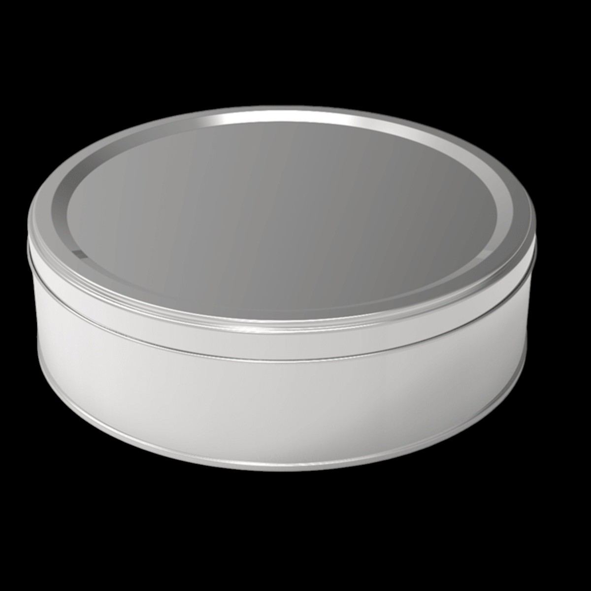 Round Tin Box Halva Metal Container dia 215 x H64 mm 2 lt  Slip Lid