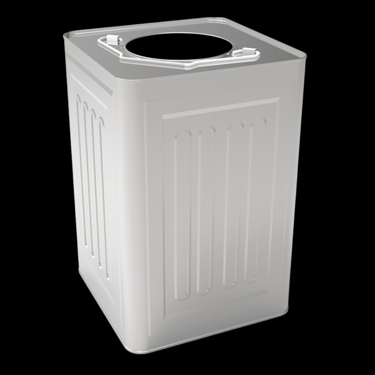 Square Tin Can 18 lt Margarine Container 232 x 232 x 350 mm  