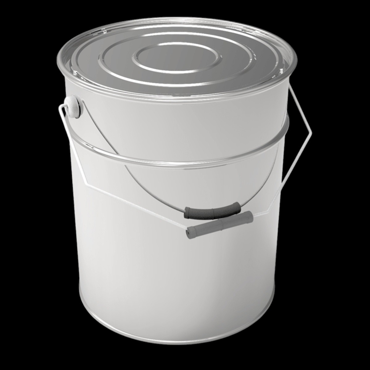 Cylindrical Metal Tin Pail 20 Liter Vegetable Oil Container 270mm Diameter x 340mm Height  