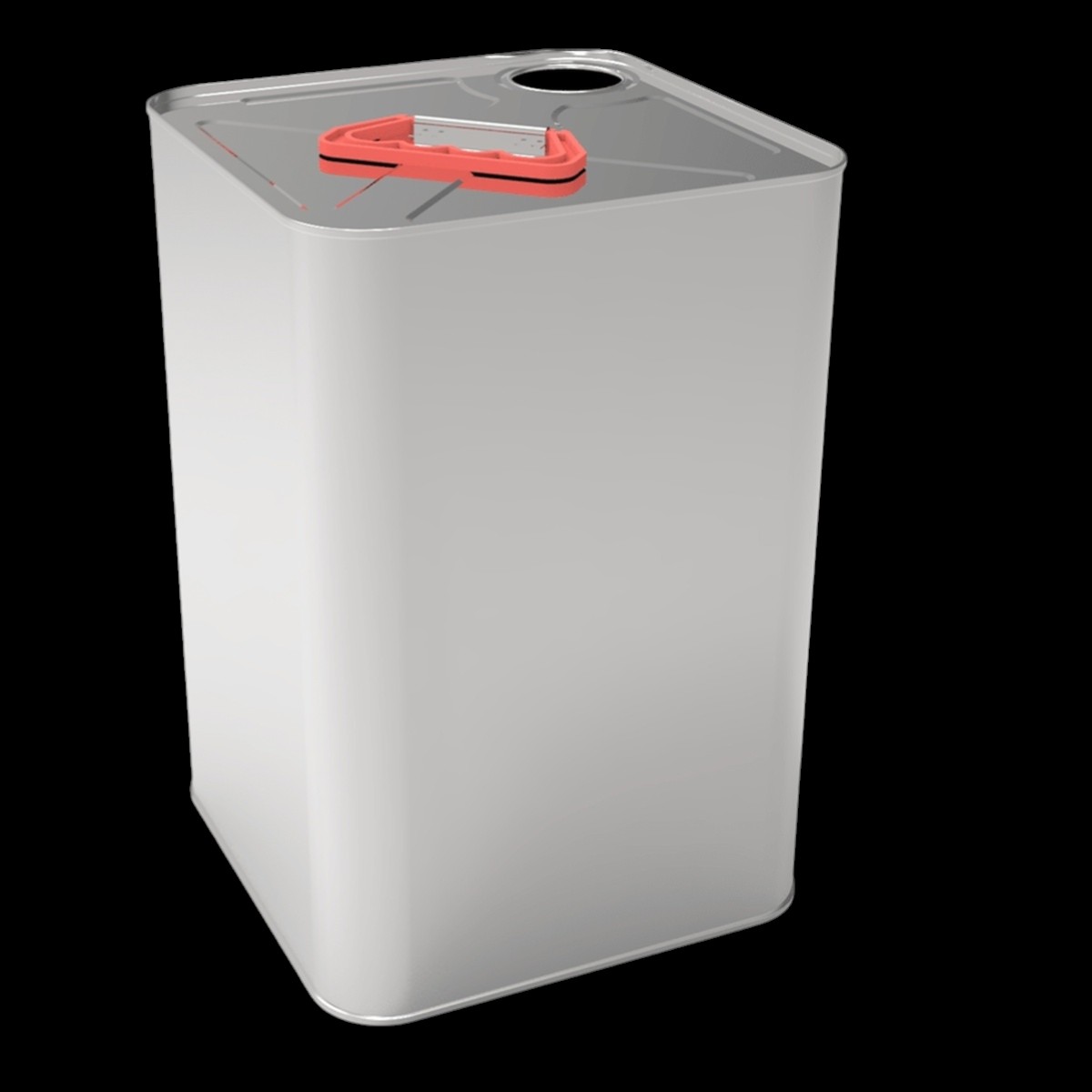 Square Tin Can 10 Liter Oil Can 198 x 198 x 293 mm  